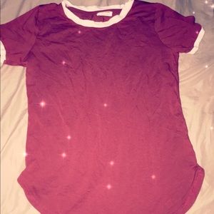 Burgundy/White Shirt